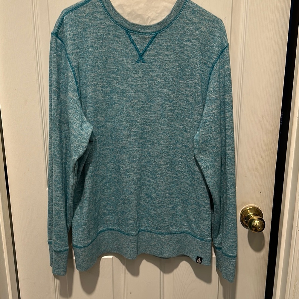 The North Face Crewneck Men large Blue Sweater Pullover Camping Hiking Outdoor